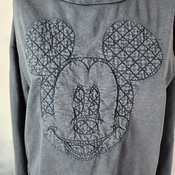H&M Disney Mickey Mouse Quilted Blue Sweatshirt | Women's Small - Picture 3 of 12